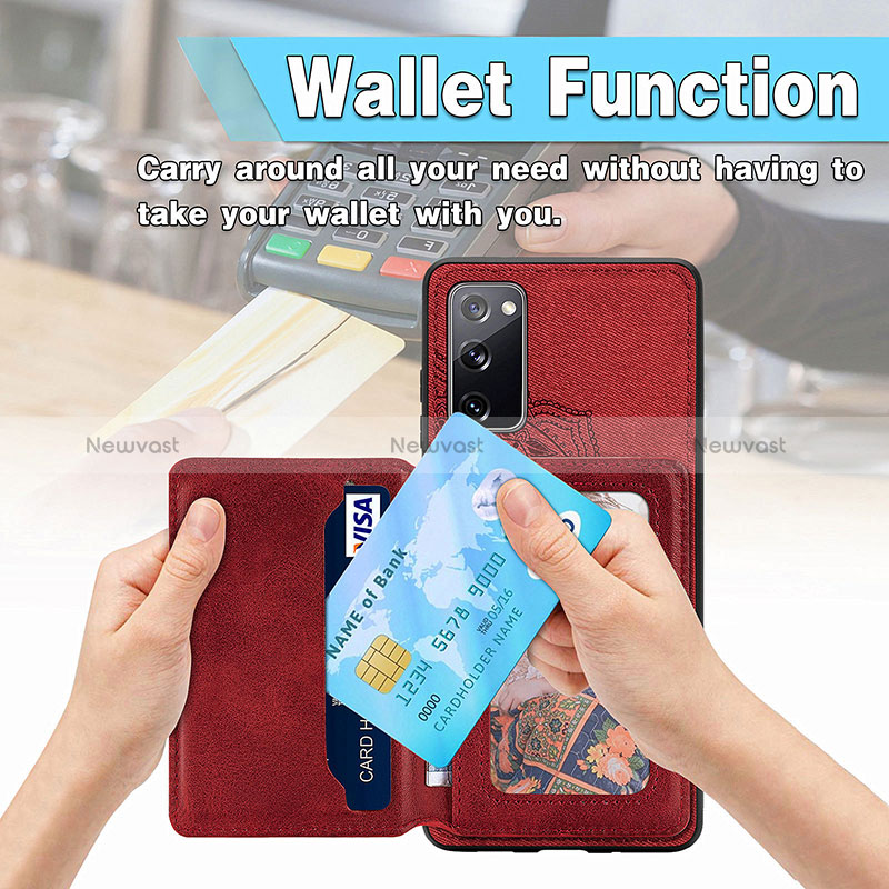 Ultra-thin Silicone Gel Soft Case Cover with Magnetic S03D for Samsung Galaxy S20 FE 4G