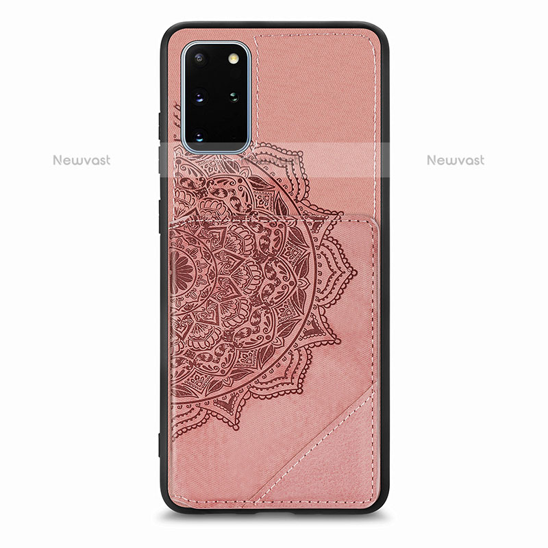 Ultra-thin Silicone Gel Soft Case Cover with Magnetic S03D for Samsung Galaxy S20 Plus 5G Rose Gold