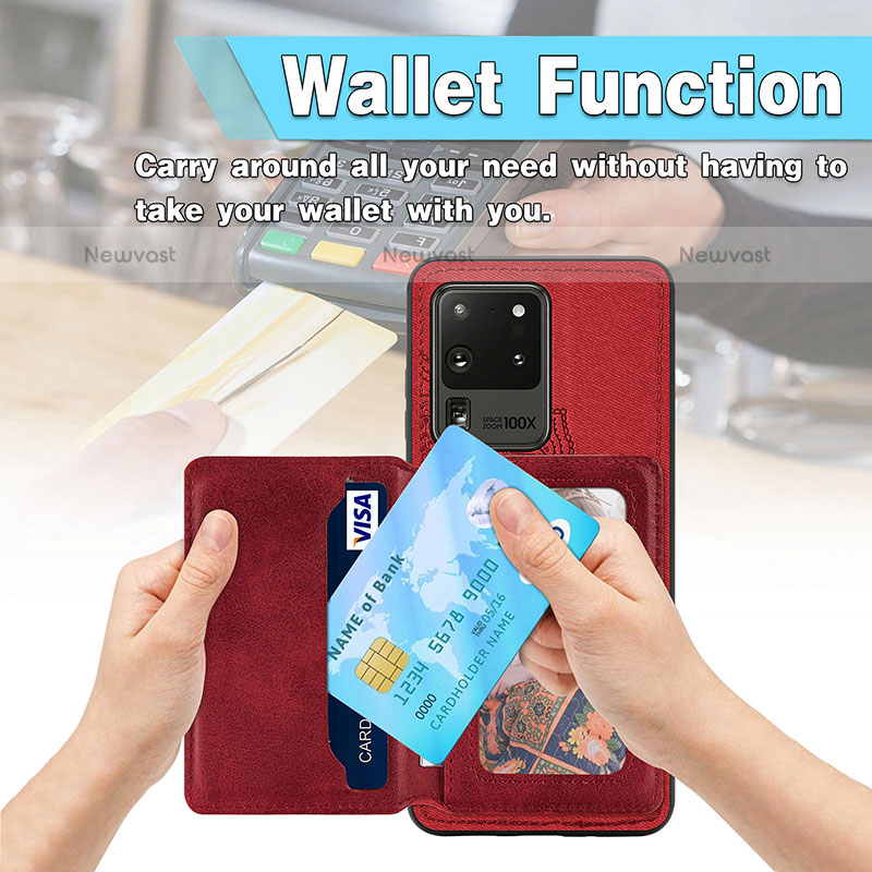 Ultra-thin Silicone Gel Soft Case Cover with Magnetic S03D for Samsung Galaxy S20 Ultra 5G