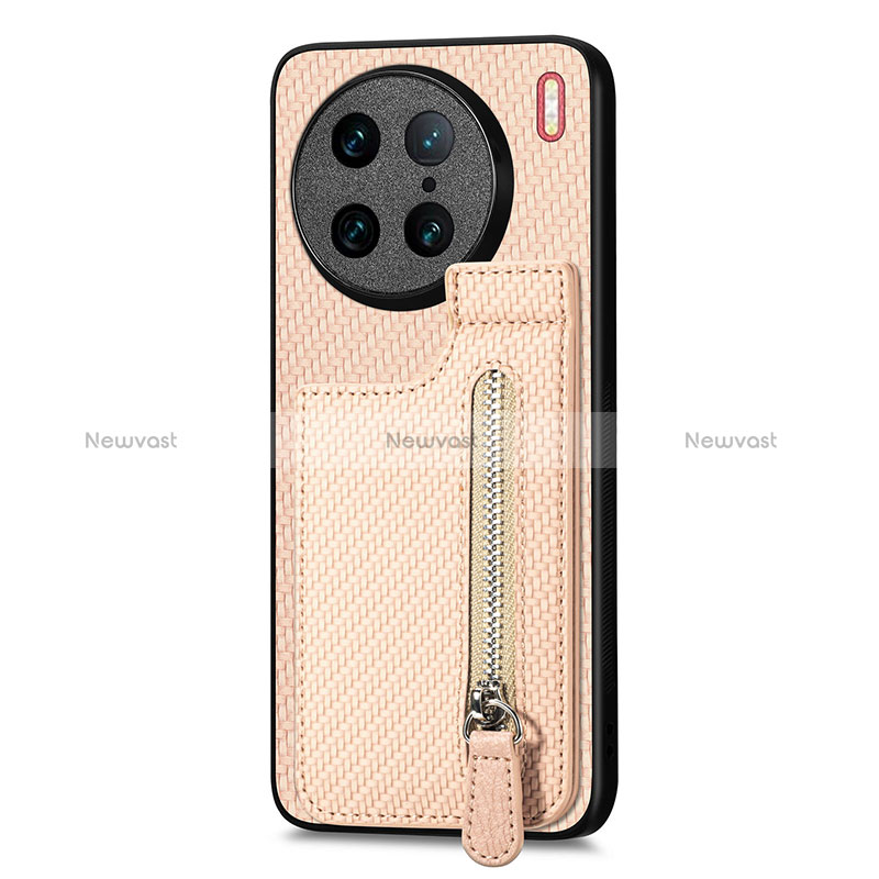 Ultra-thin Silicone Gel Soft Case Cover with Magnetic S03D for Vivo X90 Pro 5G