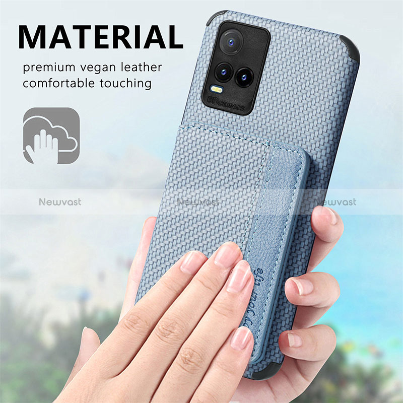 Ultra-thin Silicone Gel Soft Case Cover with Magnetic S03D for Vivo Y21