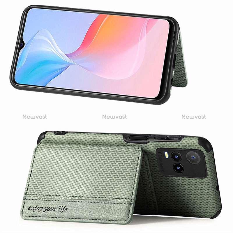 Ultra-thin Silicone Gel Soft Case Cover with Magnetic S03D for Vivo Y21