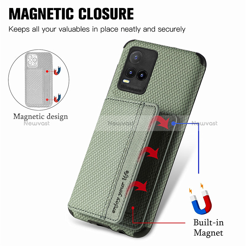 Ultra-thin Silicone Gel Soft Case Cover with Magnetic S03D for Vivo Y21e