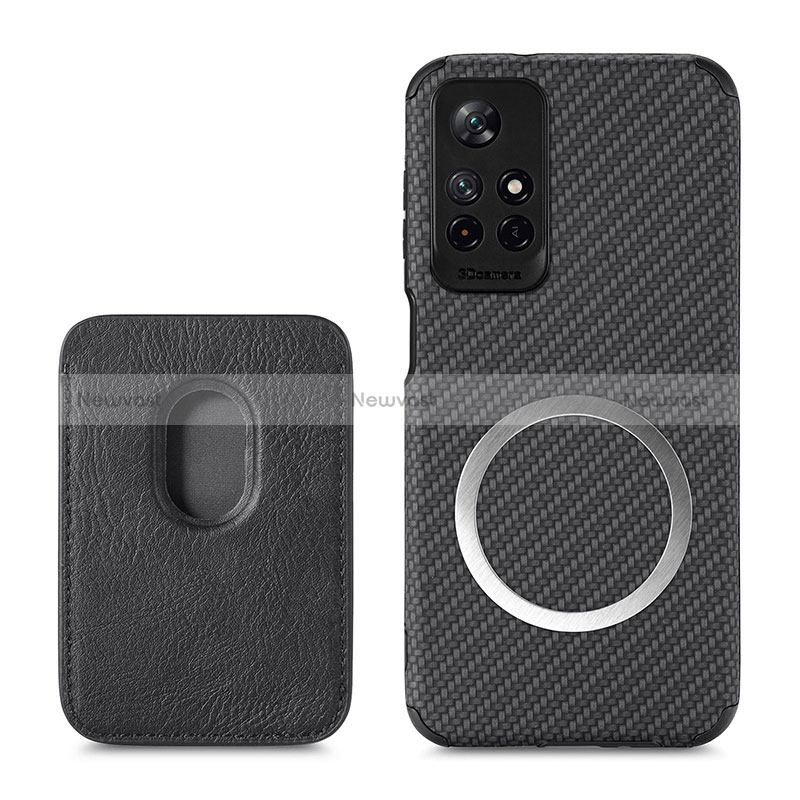 Ultra-thin Silicone Gel Soft Case Cover with Magnetic S03D for Xiaomi Poco M4 Pro 5G