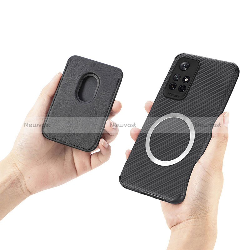 Ultra-thin Silicone Gel Soft Case Cover with Magnetic S03D for Xiaomi Poco M4 Pro 5G