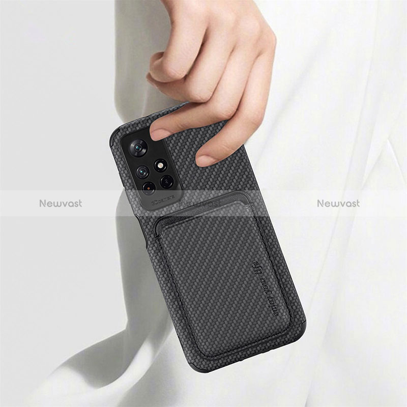 Ultra-thin Silicone Gel Soft Case Cover with Magnetic S03D for Xiaomi Poco M4 Pro 5G