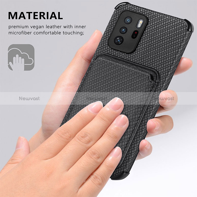 Ultra-thin Silicone Gel Soft Case Cover with Magnetic S03D for Xiaomi Poco X3 GT 5G