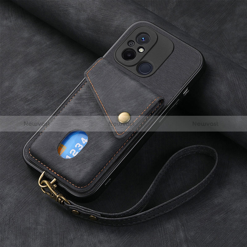 Ultra-thin Silicone Gel Soft Case Cover with Magnetic S03D for Xiaomi Redmi 11A 4G Black