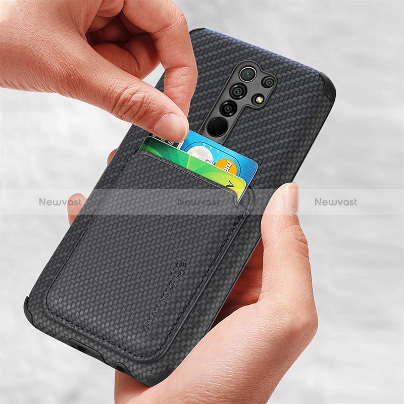 Ultra-thin Silicone Gel Soft Case Cover with Magnetic S03D for Xiaomi Redmi 9 Prime India