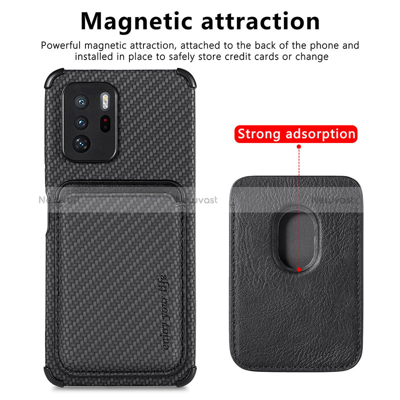 Ultra-thin Silicone Gel Soft Case Cover with Magnetic S03D for Xiaomi Redmi Note 10 Pro 5G