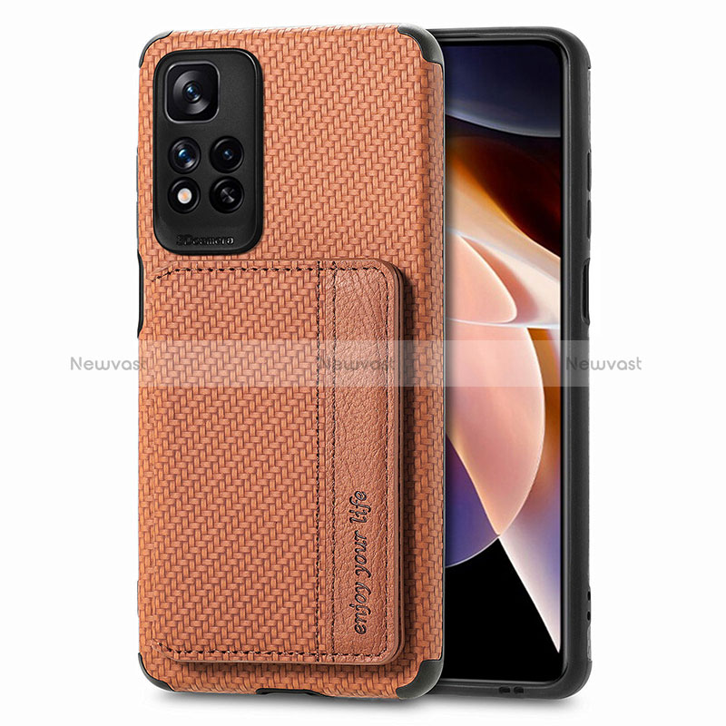 Ultra-thin Silicone Gel Soft Case Cover with Magnetic S03D for Xiaomi Redmi Note 11 Pro+ Plus 5G