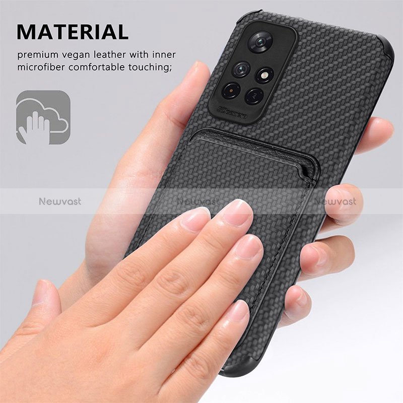 Ultra-thin Silicone Gel Soft Case Cover with Magnetic S03D for Xiaomi Redmi Note 11T 5G