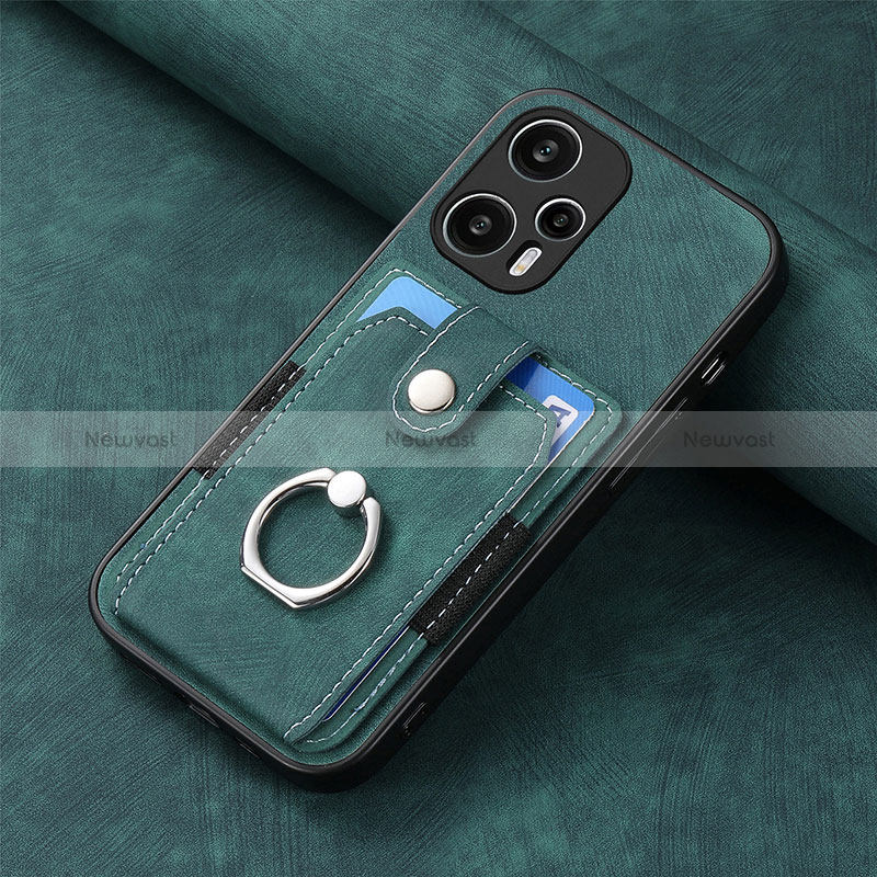 Ultra-thin Silicone Gel Soft Case Cover with Magnetic S03D for Xiaomi Redmi Note 12 Turbo 5G Green