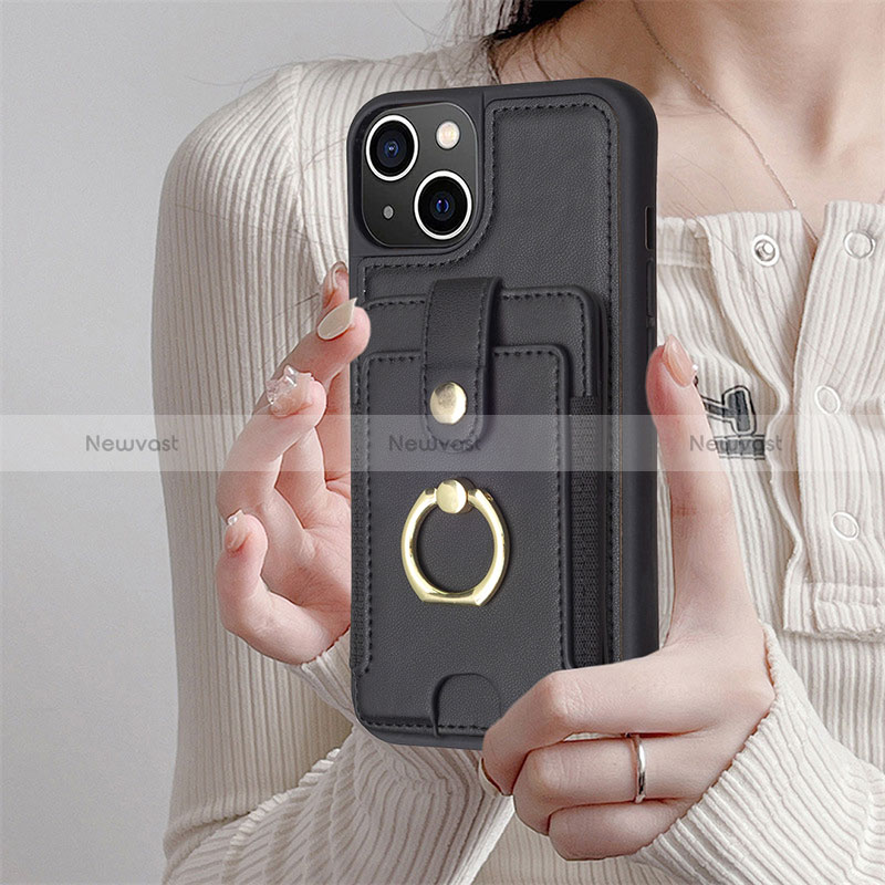 Ultra-thin Silicone Gel Soft Case Cover with Magnetic S04D for Apple iPhone 14 Plus