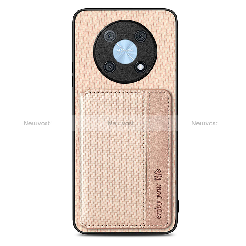 Ultra-thin Silicone Gel Soft Case Cover with Magnetic S04D for Huawei Enjoy 50 Pro Gold