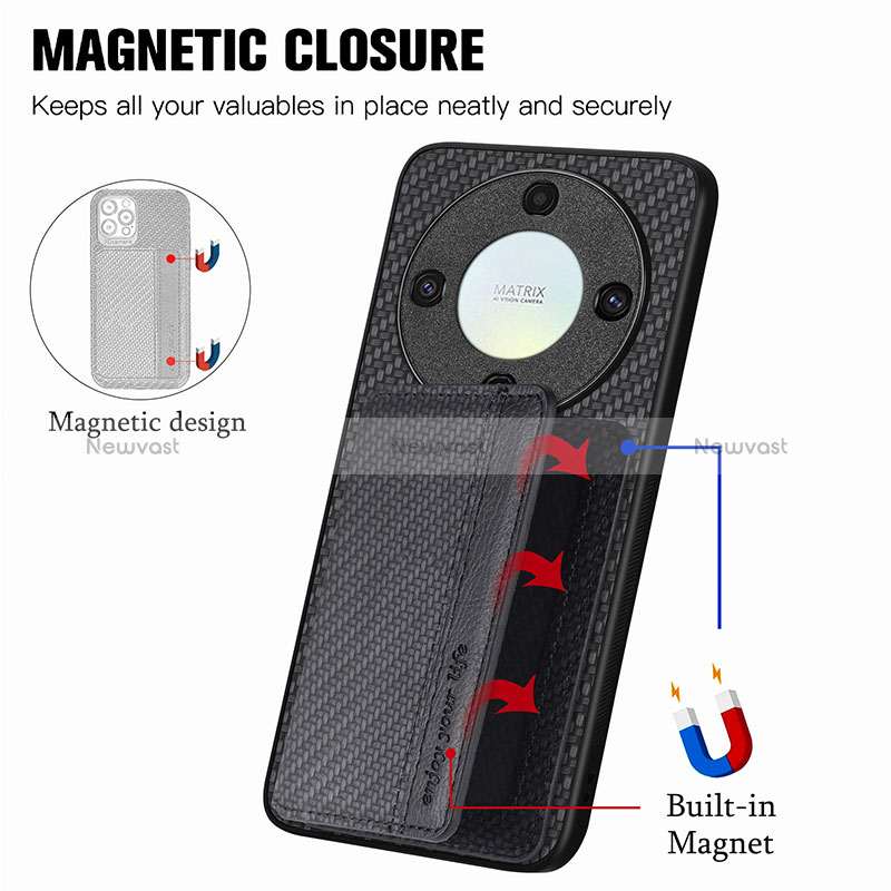 Ultra-thin Silicone Gel Soft Case Cover with Magnetic S04D for Huawei Honor Magic5 Lite 5G