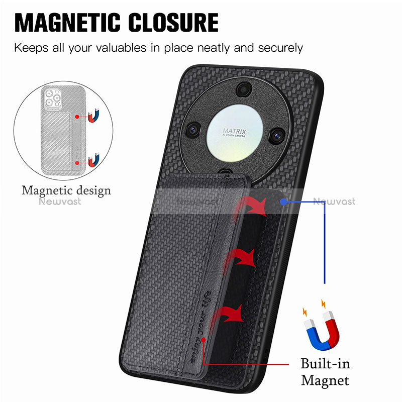 Ultra-thin Silicone Gel Soft Case Cover with Magnetic S04D for Huawei Honor X9a 5G