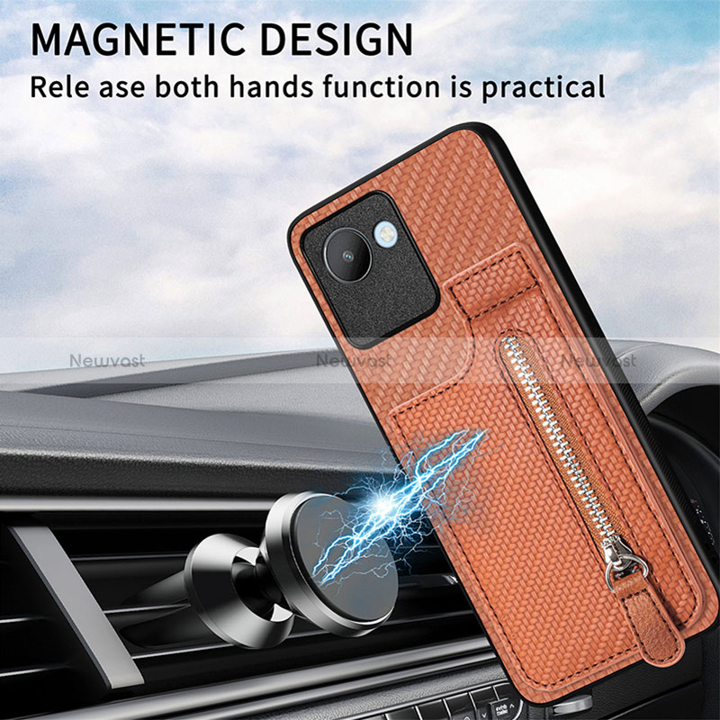 Ultra-thin Silicone Gel Soft Case Cover with Magnetic S04D for Realme C30