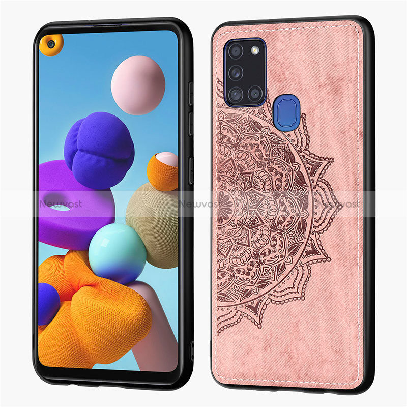 Ultra-thin Silicone Gel Soft Case Cover with Magnetic S04D for Samsung Galaxy A21s