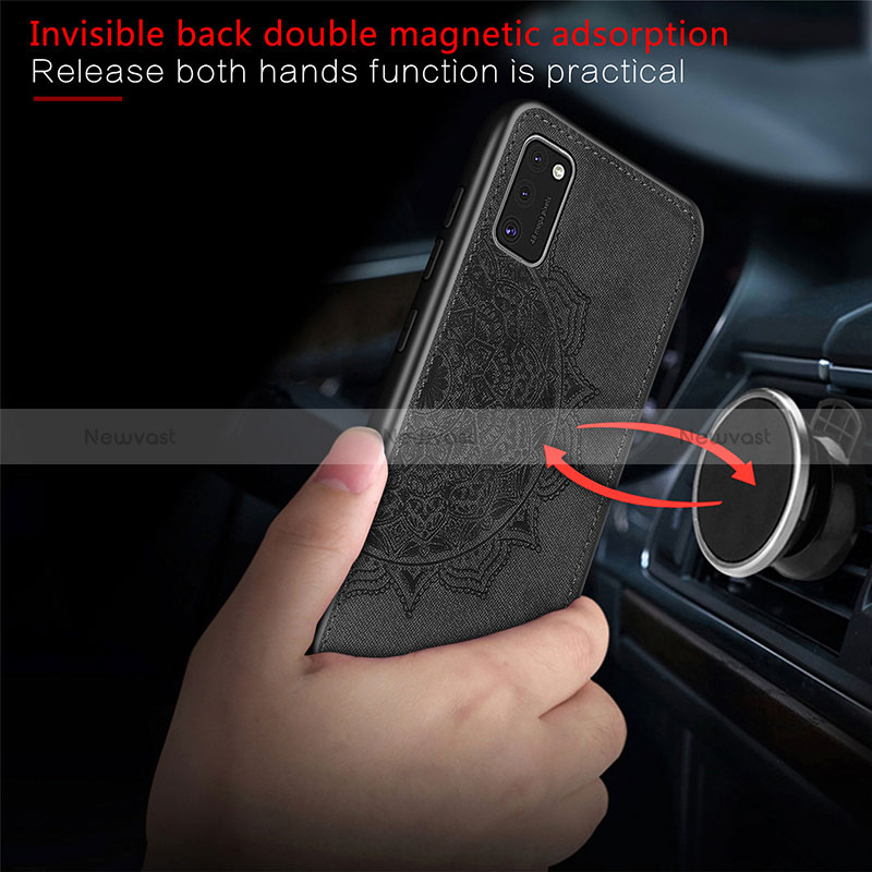 Ultra-thin Silicone Gel Soft Case Cover with Magnetic S04D for Samsung Galaxy A41