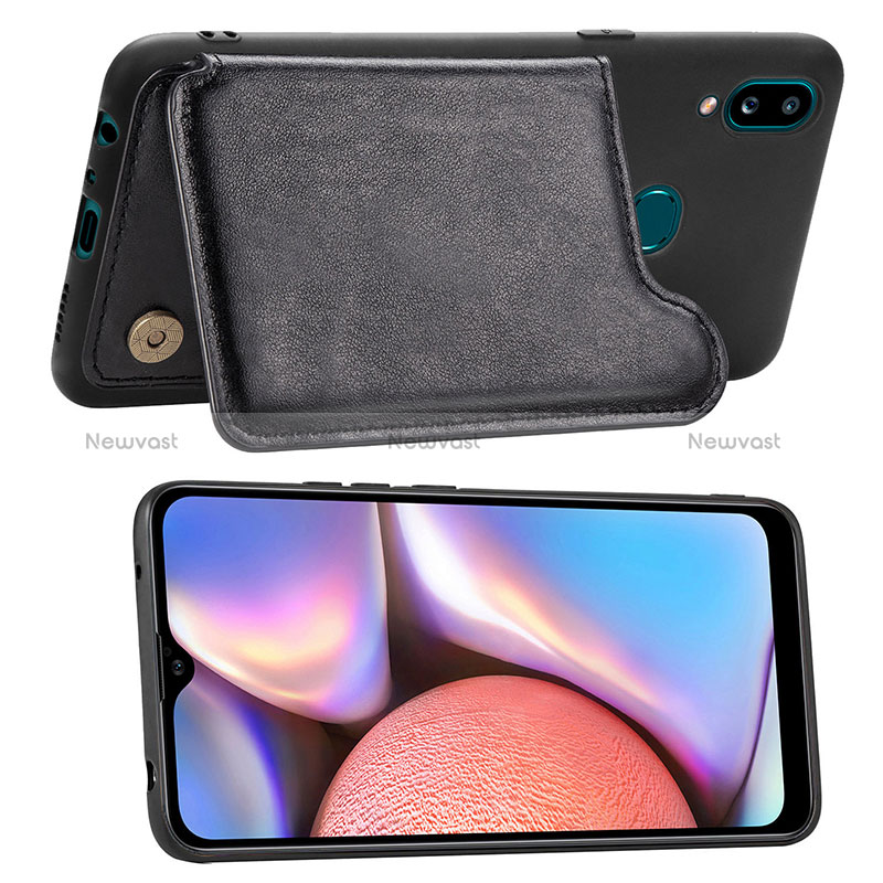 Ultra-thin Silicone Gel Soft Case Cover with Magnetic S04D for Samsung Galaxy M01s