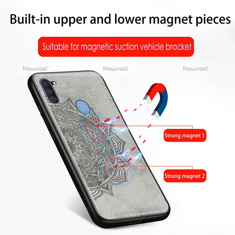 Ultra-thin Silicone Gel Soft Case Cover with Magnetic S04D for Samsung Galaxy M11