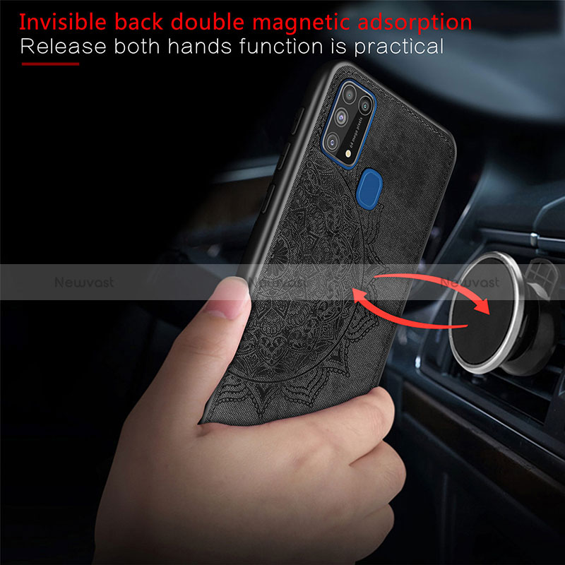 Ultra-thin Silicone Gel Soft Case Cover with Magnetic S04D for Samsung Galaxy M21s