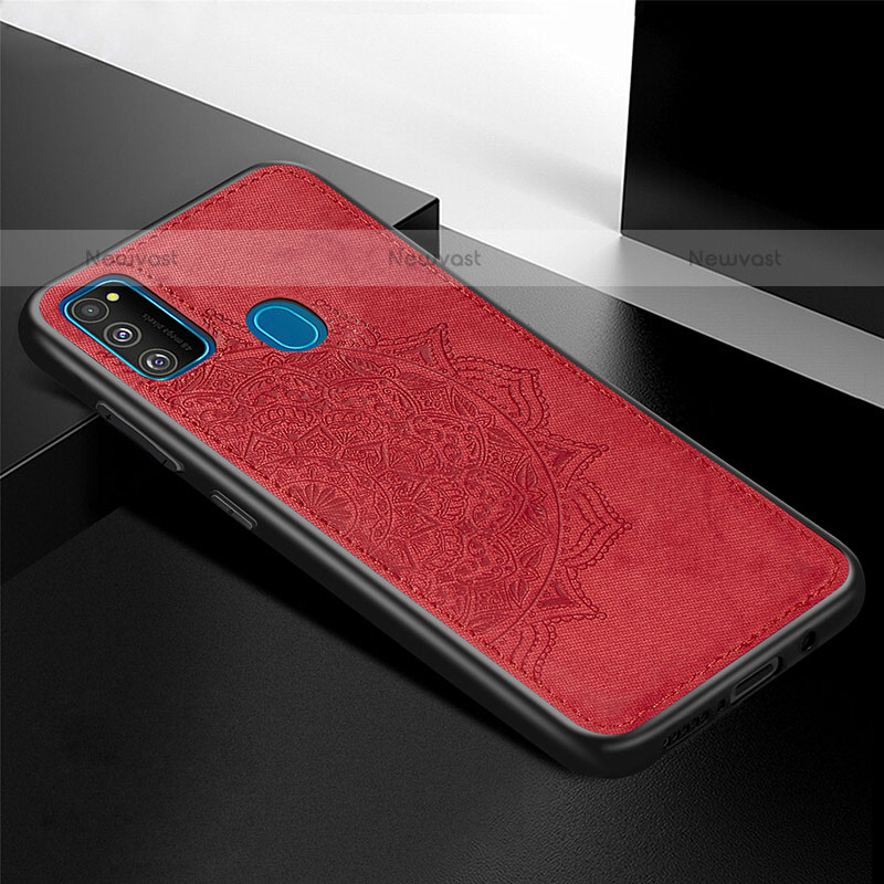 Ultra-thin Silicone Gel Soft Case Cover with Magnetic S04D for Samsung Galaxy M30s Red