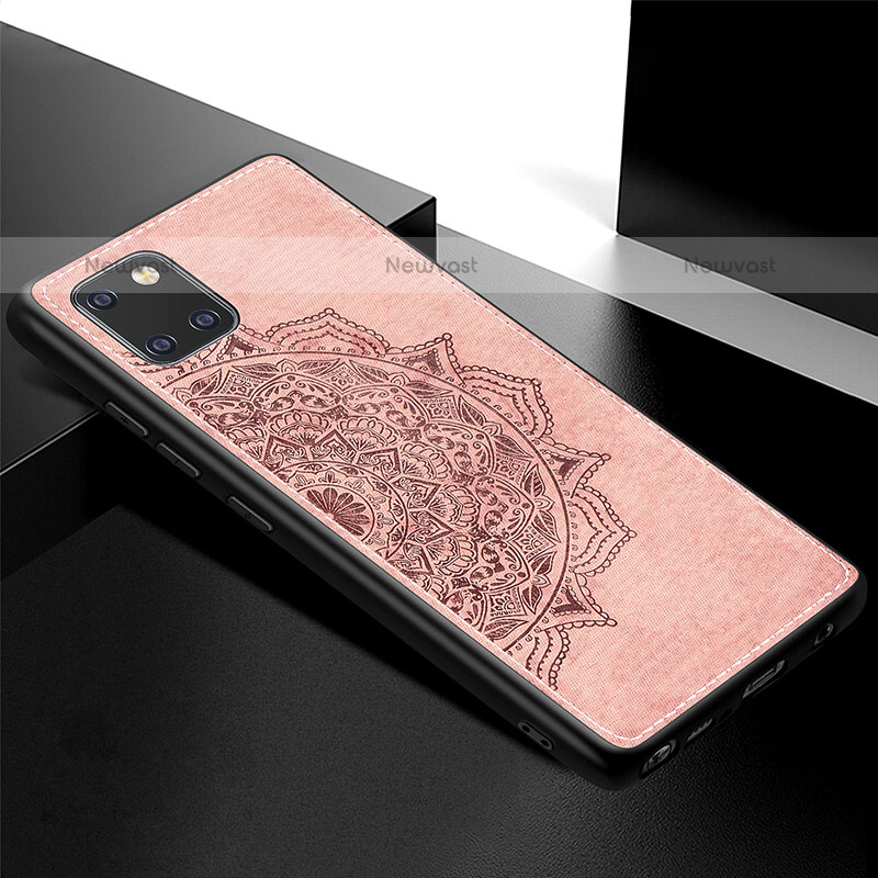 Ultra-thin Silicone Gel Soft Case Cover with Magnetic S04D for Samsung Galaxy Note 10 Lite Rose Gold