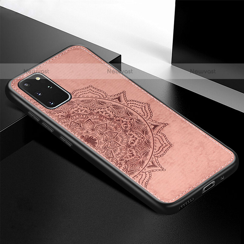 Ultra-thin Silicone Gel Soft Case Cover with Magnetic S04D for Samsung Galaxy S20 Plus 5G Rose Gold