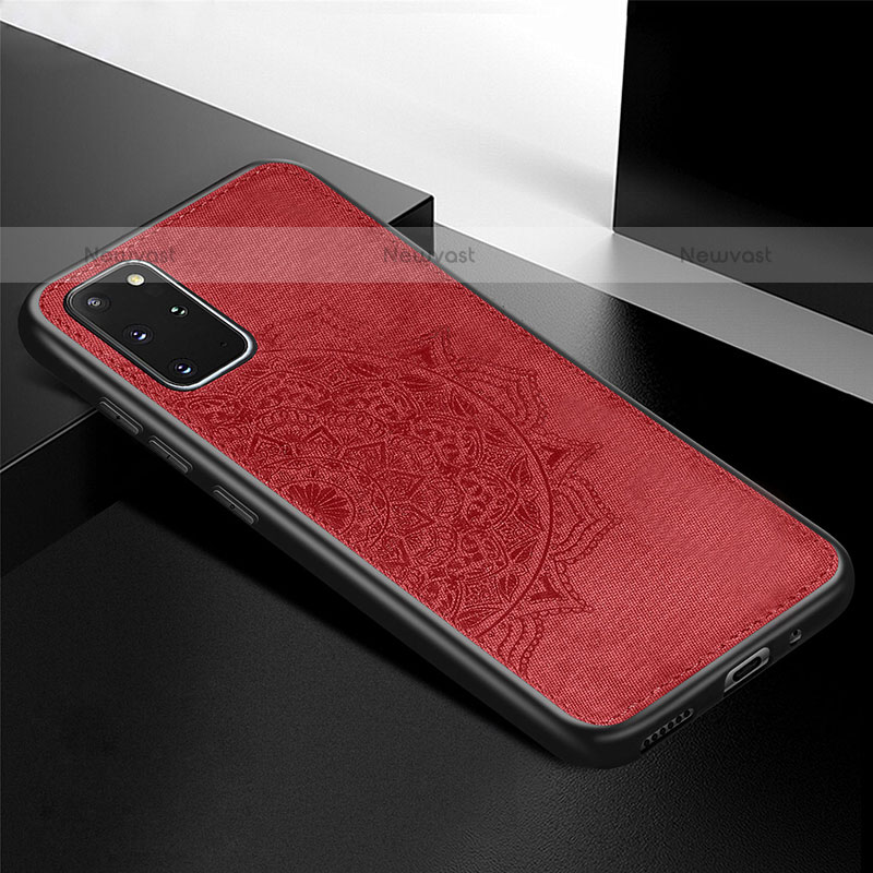 Ultra-thin Silicone Gel Soft Case Cover with Magnetic S04D for Samsung Galaxy S20 Plus Red