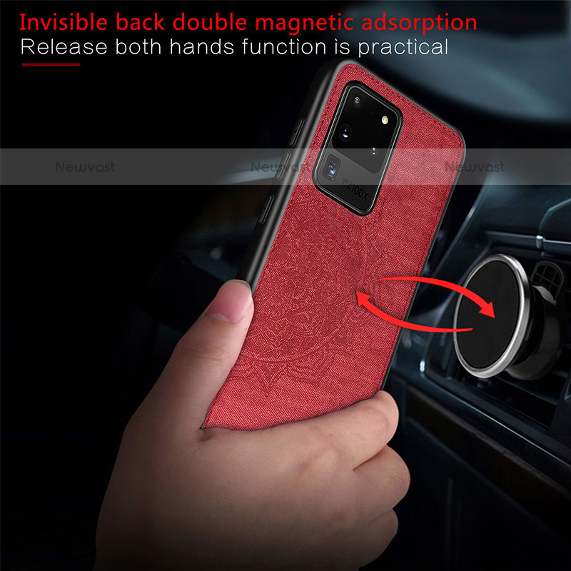 Ultra-thin Silicone Gel Soft Case Cover with Magnetic S04D for Samsung Galaxy S20 Ultra 5G