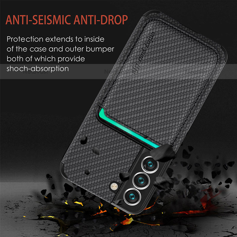 Ultra-thin Silicone Gel Soft Case Cover with Magnetic S04D for Samsung Galaxy S21 5G