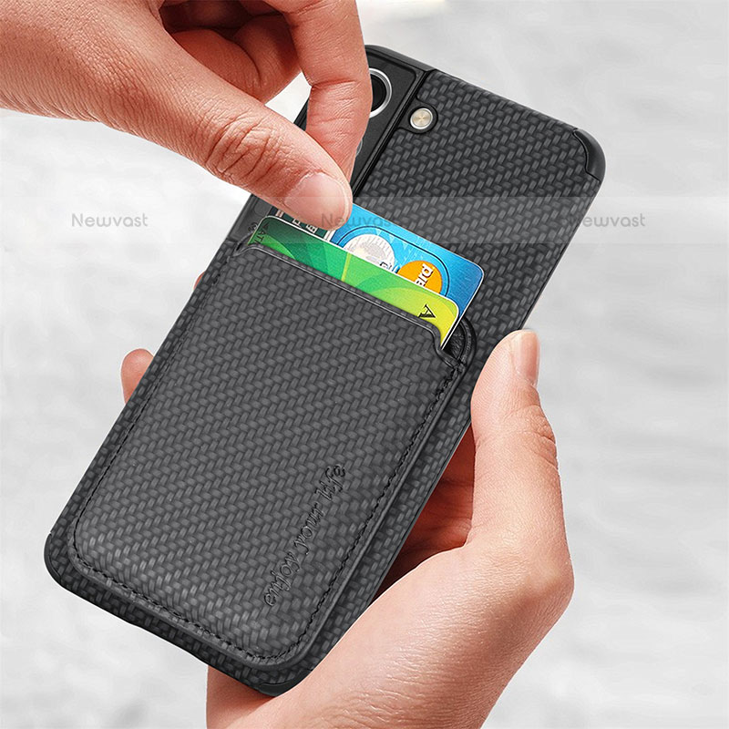 Ultra-thin Silicone Gel Soft Case Cover with Magnetic S04D for Samsung Galaxy S21 FE 5G