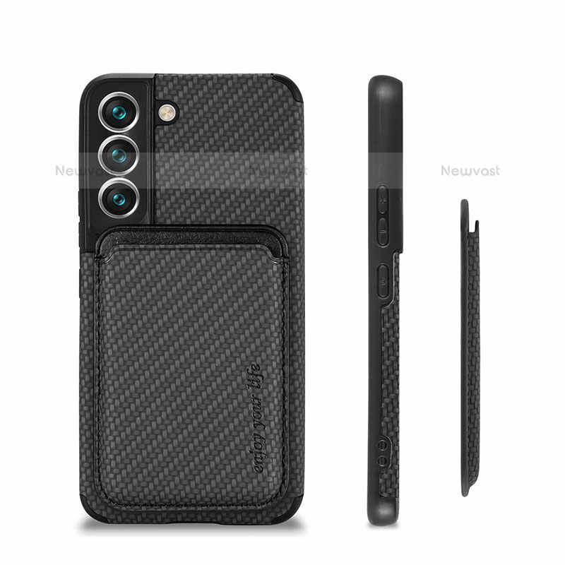 Ultra-thin Silicone Gel Soft Case Cover with Magnetic S04D for Samsung Galaxy S21 Plus 5G