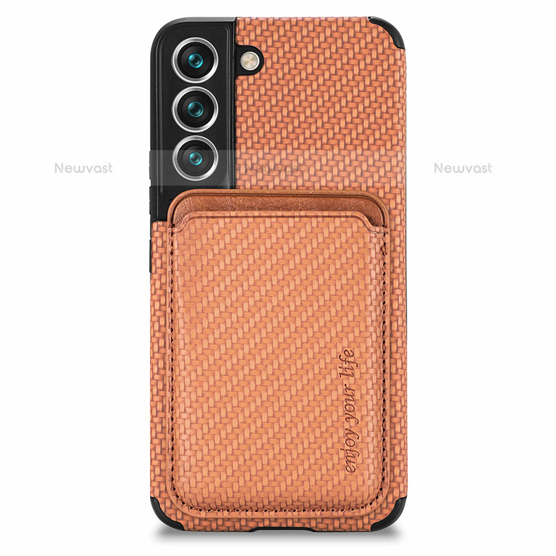 Ultra-thin Silicone Gel Soft Case Cover with Magnetic S04D for Samsung Galaxy S21 Plus 5G