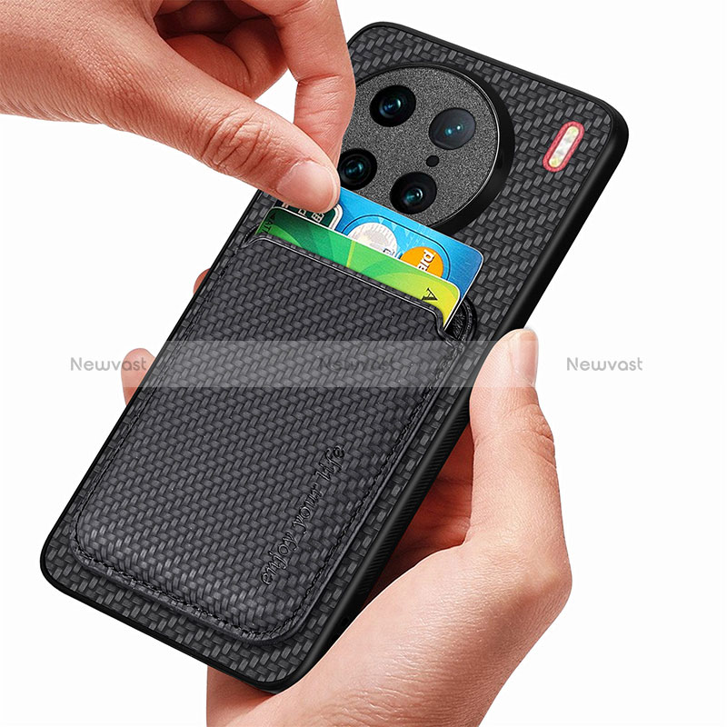 Ultra-thin Silicone Gel Soft Case Cover with Magnetic S04D for Vivo X90 Pro 5G