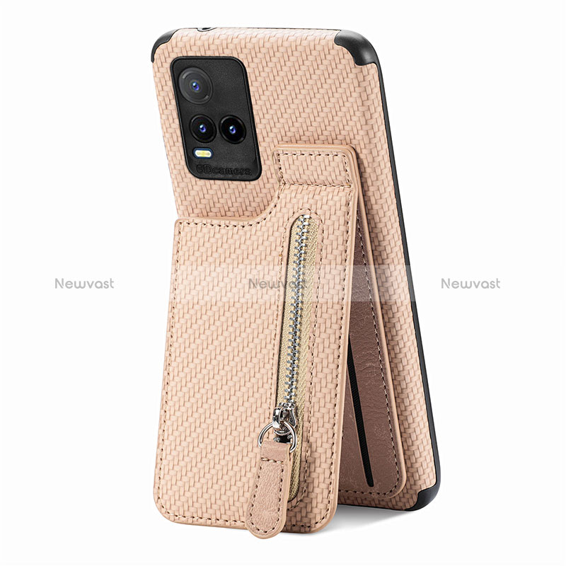 Ultra-thin Silicone Gel Soft Case Cover with Magnetic S04D for Vivo Y21