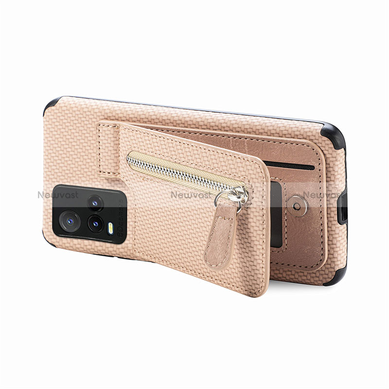 Ultra-thin Silicone Gel Soft Case Cover with Magnetic S04D for Vivo Y21e