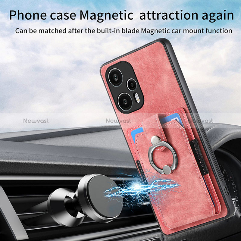 Ultra-thin Silicone Gel Soft Case Cover with Magnetic S04D for Xiaomi Poco F5 5G