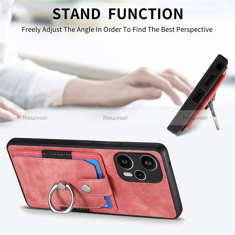 Ultra-thin Silicone Gel Soft Case Cover with Magnetic S04D for Xiaomi Poco F5 5G