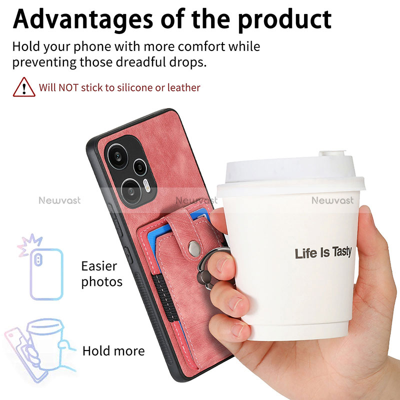 Ultra-thin Silicone Gel Soft Case Cover with Magnetic S04D for Xiaomi Poco F5 5G