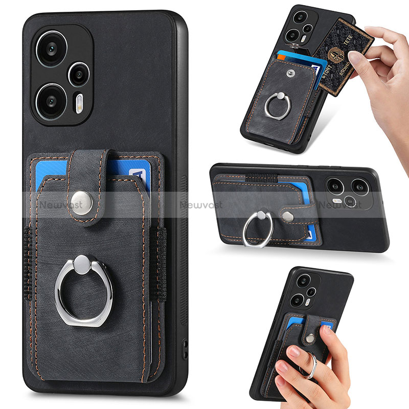 Ultra-thin Silicone Gel Soft Case Cover with Magnetic S04D for Xiaomi Poco F5 5G