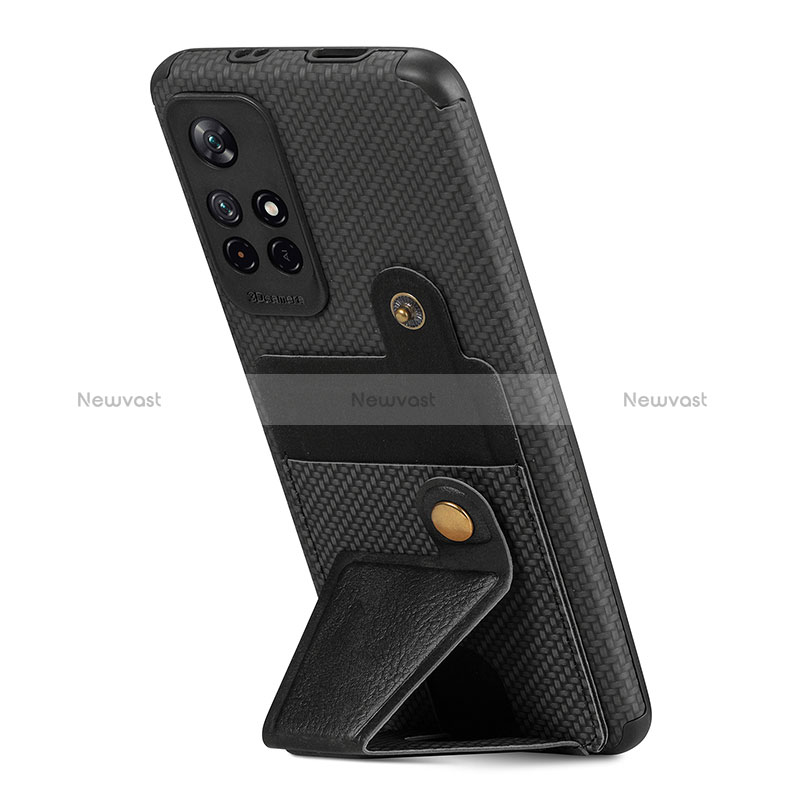 Ultra-thin Silicone Gel Soft Case Cover with Magnetic S04D for Xiaomi Poco M4 Pro 5G