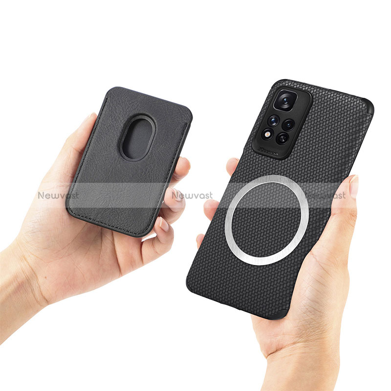 Ultra-thin Silicone Gel Soft Case Cover with Magnetic S04D for Xiaomi Poco X4 NFC