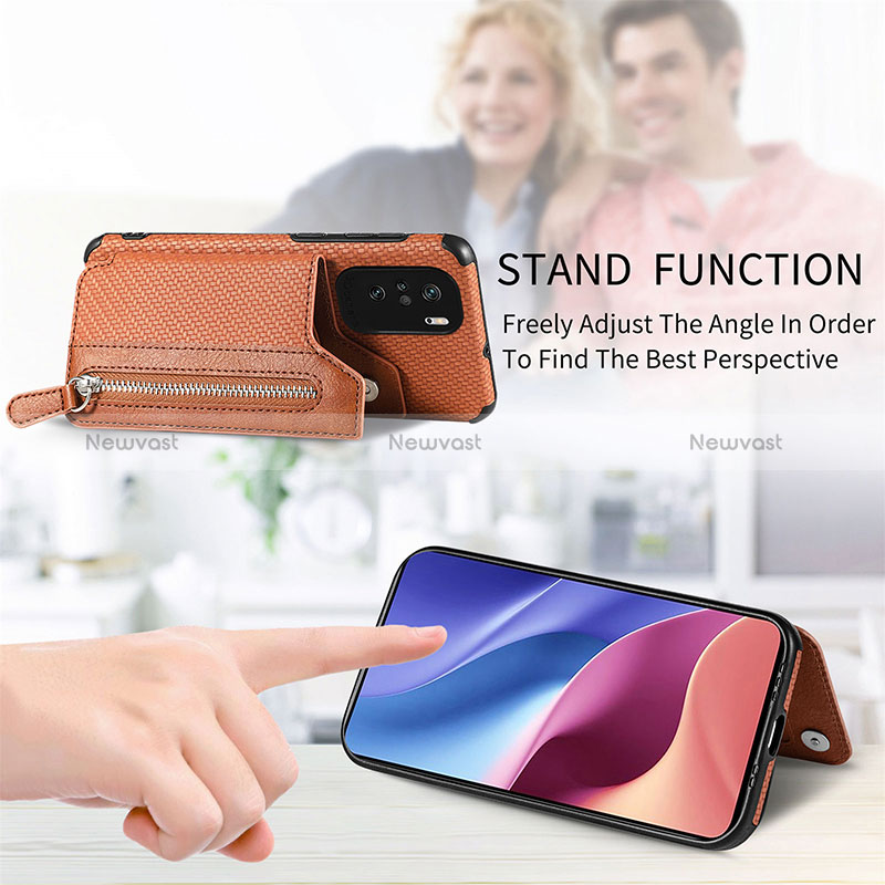 Ultra-thin Silicone Gel Soft Case Cover with Magnetic S04D for Xiaomi Redmi K40 Pro 5G