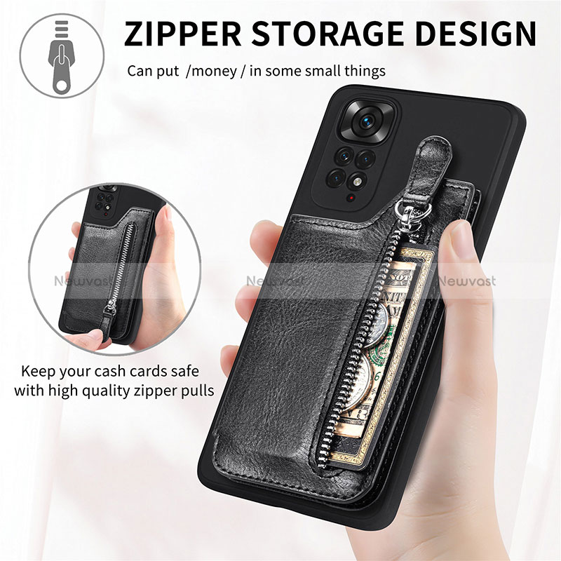 Ultra-thin Silicone Gel Soft Case Cover with Magnetic S04D for Xiaomi Redmi Note 11 4G (2022)