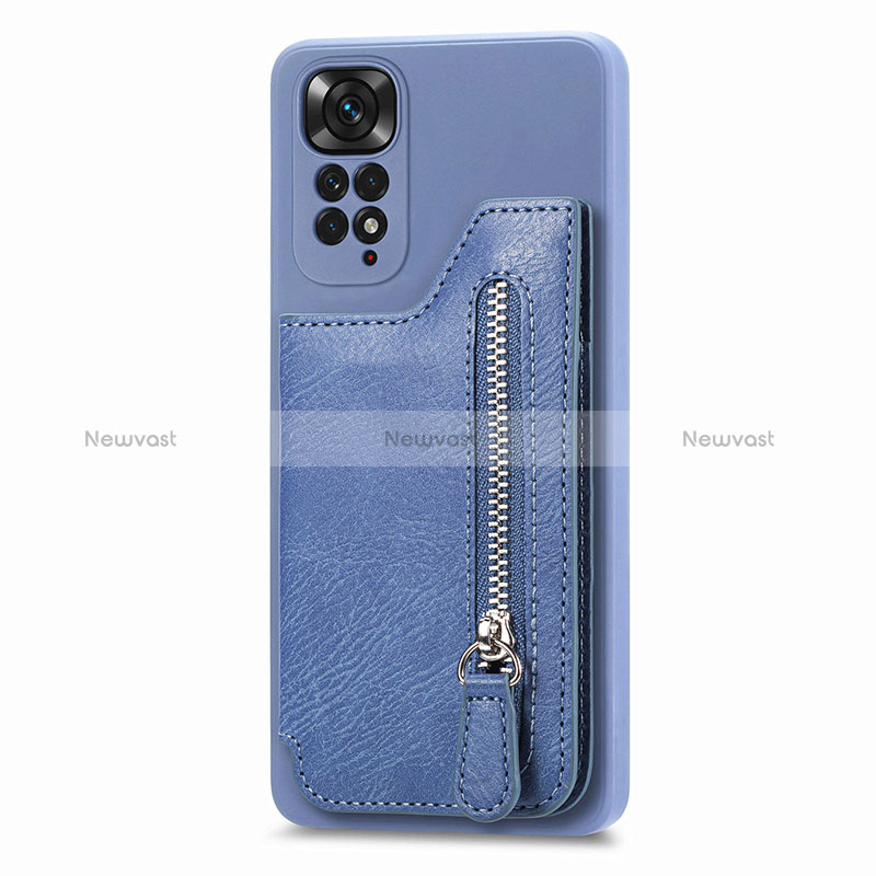 Ultra-thin Silicone Gel Soft Case Cover with Magnetic S04D for Xiaomi Redmi Note 11 4G (2022)