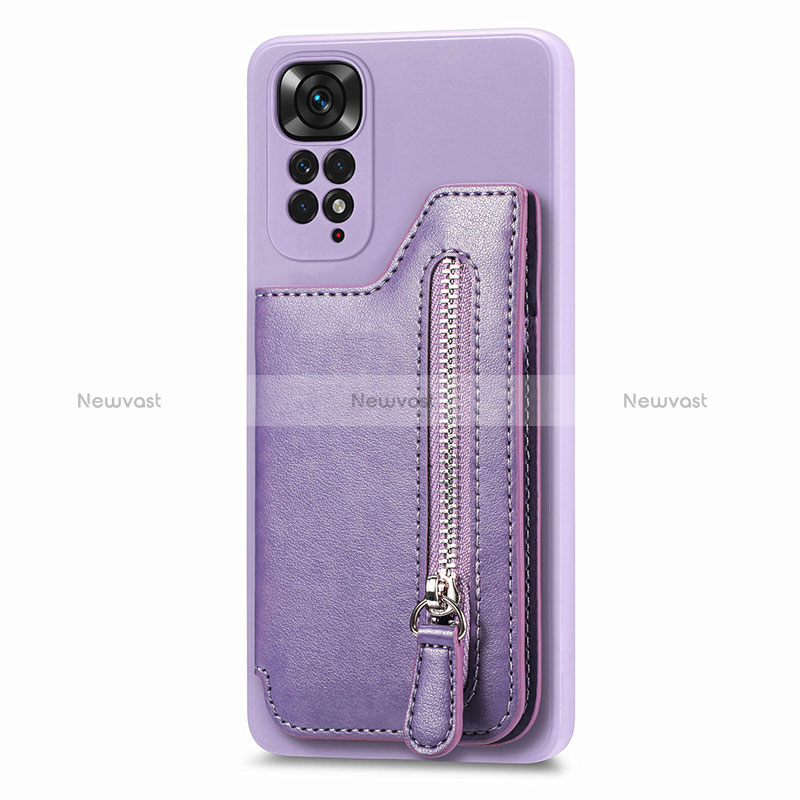 Ultra-thin Silicone Gel Soft Case Cover with Magnetic S04D for Xiaomi Redmi Note 11 4G (2022)