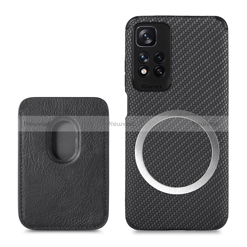 Ultra-thin Silicone Gel Soft Case Cover with Magnetic S04D for Xiaomi Redmi Note 11 Pro+ Plus 5G